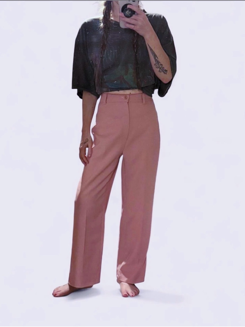 Vintage 1994 Levi’s 554 Dusty Pink High Waisted Trouser Pants Sz 12 Pink Tab
